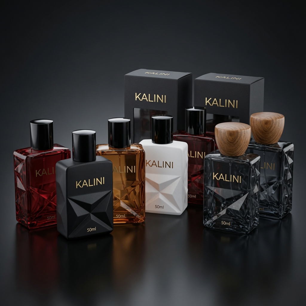 Real perfume packaging reference supplied for product selection