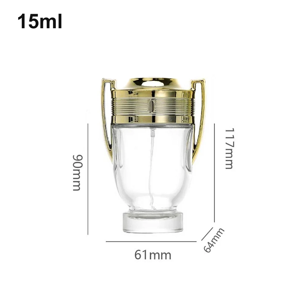 15ml Trophy-Shaped Gold-Cap Perfume Bottle