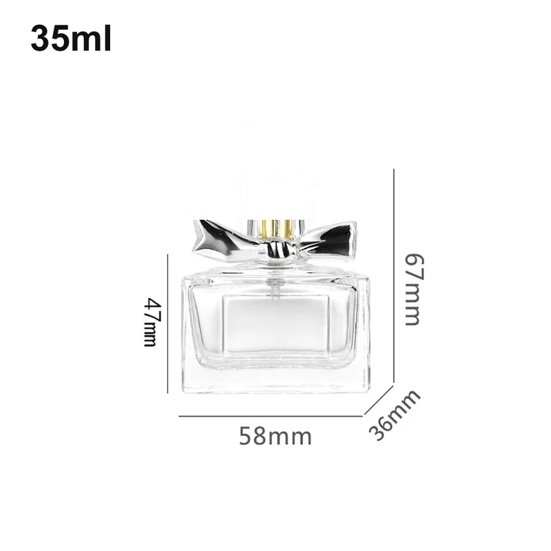 35ml Bow-Detail Rectangular Perfume Bottle