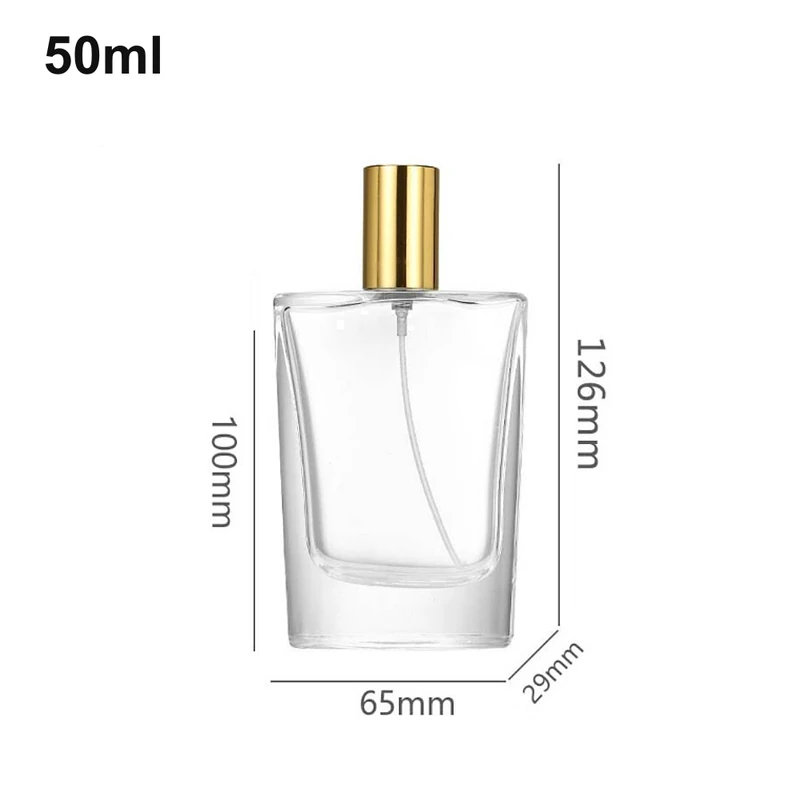 50ml Wide Gold-Cap Perfume Bottle