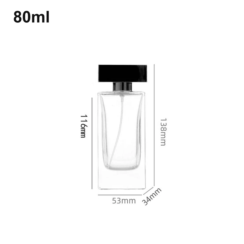 80ml Tall Black-Cap Perfume Bottle