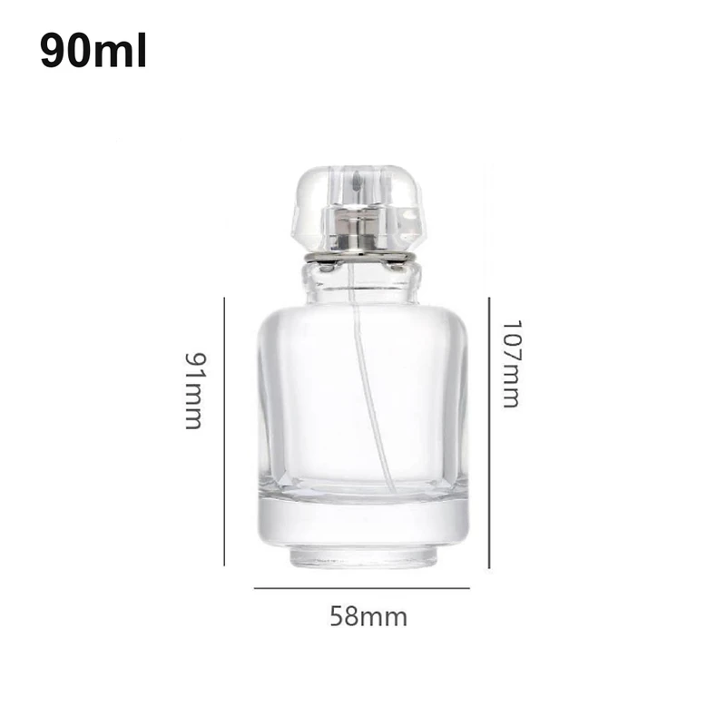 90ml Rounded Clear-Cap Perfume Bottle