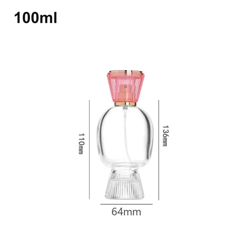 100ml Rounded Pink-Cap Perfume Bottle