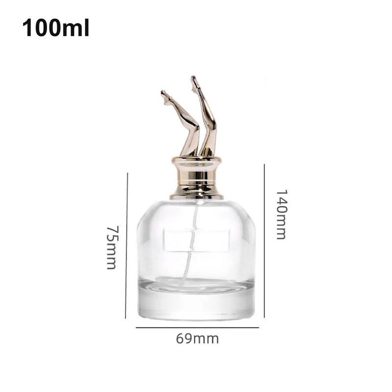 100ml Round Sculptural Figure-Cap Perfume Bottle