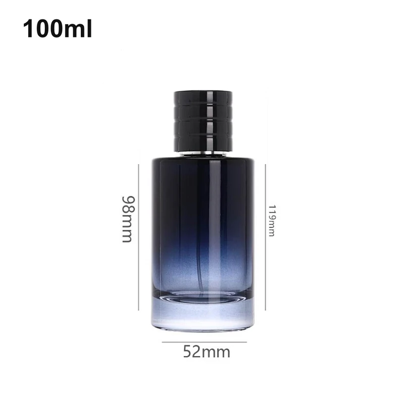 100ml Gradient Blue Cylinder Perfume Bottle