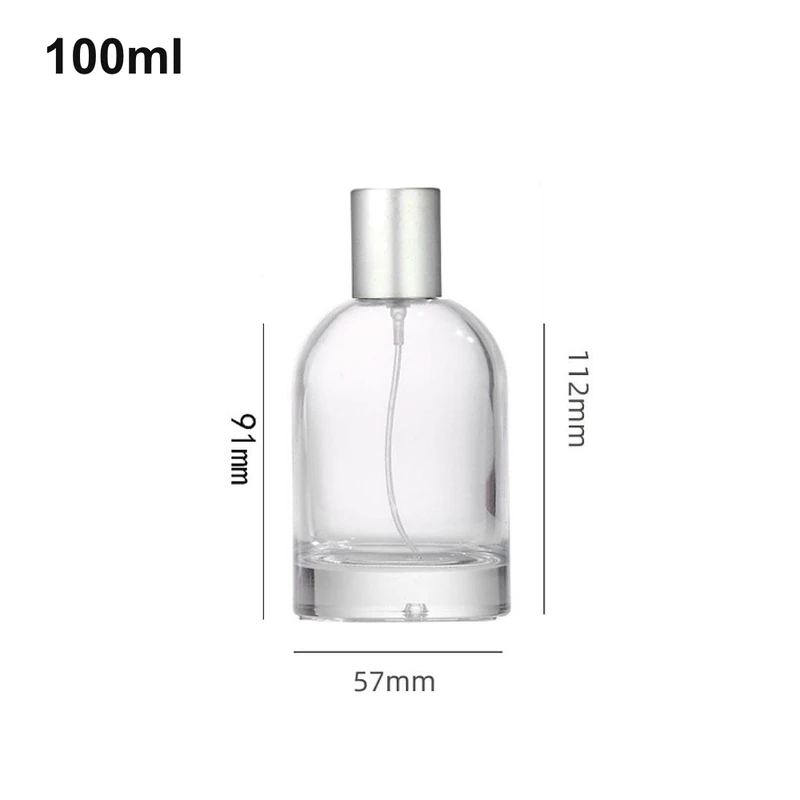 100ml Compact Domed Cylinder Satin Silver-Cap Perfume Bottle