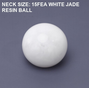 15FEA white jade resin ball perfume bottle cap