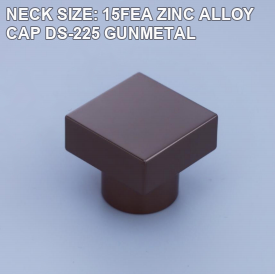 OULORPACK 15FEA DS-225 square gunmetal zinc alloy perfume bottle cap reference