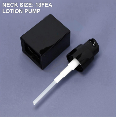 18FEA black lotion pump reference shown separately from perfume sprayers