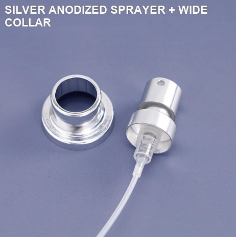OULORPACK silver perfume sprayer with wide collar reference