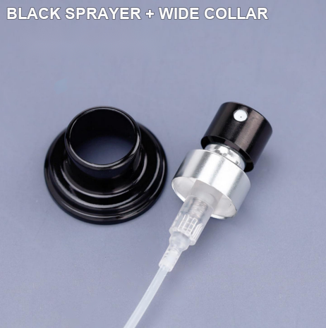Black perfume sprayer and wide collar reference with neck specification not shown