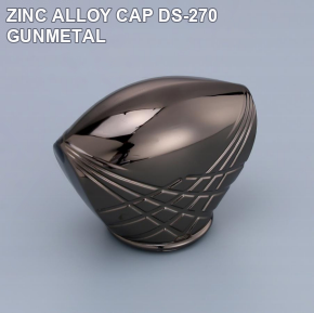 OULORPACK DS-270 sculptural gunmetal zinc alloy perfume bottle cap reference